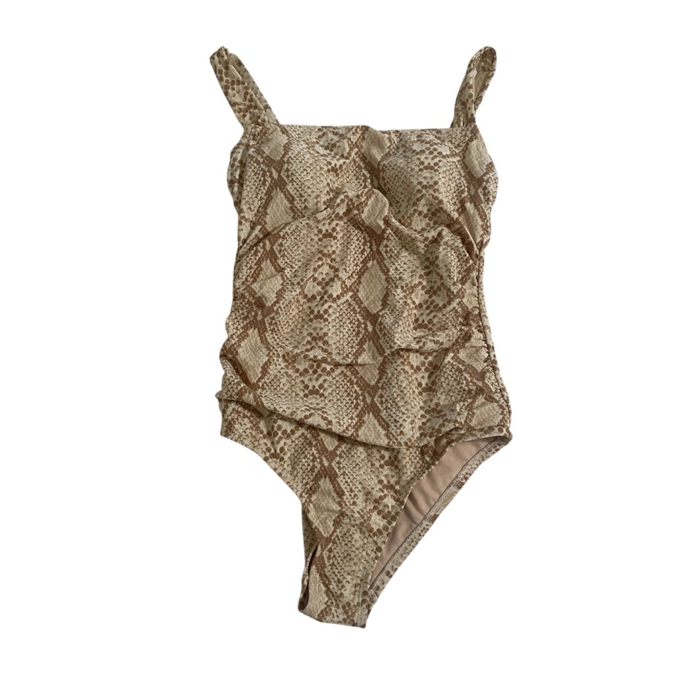 Kona Sol women’s Snakeskin Print Swimsuit sz S (4-6) NWT